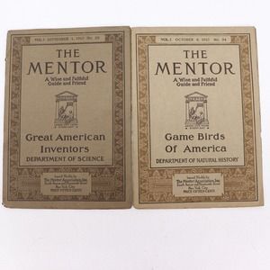 The Mentor 1913 September & October Vintage Magazines